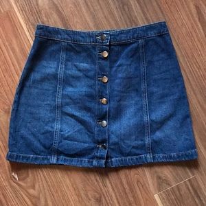 H&M Denim button down skirt